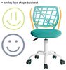 FurnitureR FR Carnation Schreibtischstuhl Bürostuhl Stoffsitz Ergonomischer Arbeitsstuhl ohne Armlehne Höhenverstellbar Drehstuhl 2er Set Pink, I, Textil Metall, Rosa+Aqua, 40 x 38.5 x 87 cm Bild 5
