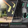 KESSER® Klemmmarkise Senkrechtmarkise außen Ausziehbar & Blickdicht | Vertikalmarkise mit Handkurbel ohne Bohren | Balkon-Sichtschutz & Windschutz für Garten & Terrasse Wasserfest Anthrazit, 150 x 310 cm Bild 3
