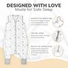 Baby Schlafsack mit Füße 1.0 TOG, Ganzjahres Schlafsack, Bio-Baumwolle Baby Schlafsäcke ohne Ärmeln Babyschlafsack mit Beinen für Säugling Kinder Junge Mädchen, 1er Pack, 70cm (Baby Höhe 80-90cm) Bild 3