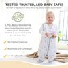 Baby Schlafsack mit Füße 1.0 TOG, Ganzjahres Schlafsack, Bio-Baumwolle Baby Schlafsäcke ohne Ärmeln Babyschlafsack mit Beinen für Säugling Kinder Junge Mädchen, 1er Pack, 70cm (Baby Höhe 80-90cm) Bild 2