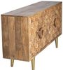 DRW Sideboard mit 4 Holztüren und Metallbeinen in Natur und Gold, 152 x 45 x 83 cm Bild 5