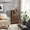 Vasagle Badezimmerschrank, Sideboard, Aufbewahrungsschrank, verstellbare Ablage, Stahlgestell, für Wohnzimmer, Küche, Industriestil, vintagebraun-schwarz Bild 2