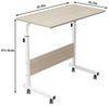 SogesHome Höhenverstellbarer Laptop-Tisch mit Rollen, Mobiler Computertisch/Beistelltisch für Sofa, Bett oder Büro, Kleiner Schreibtisch für Home-Office, Arbeiten im Sitzen & Stehen,80 x 40 x 71 cm Bild 3