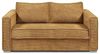 Vente-unique - LORETO Sofa SamtStoff Gelb - B 223 cm95 cm x H 90 cm x L 195 cm Bild 2