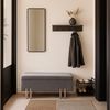 Sitztruhe Dals Samt 100x40x42 cm Grau [en. casa] Bild 4