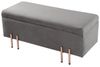 Sitztruhe Dals Samt 100x40x42 cm Grau [en. casa] Bild 5