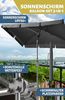 Menz Sonnenschirm Balkon - 3-IN-1 Sonnenschutz Balkon SET in Anthrazit, UPF 50+ Sonnenschirm rechteckig 200x125 cm + stabiler Sonnenschirmhalter Balkongeländer + Sonnenschirmhülle Bild 2