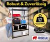 PROREGAL Schwerlastregal TAURUS Schwarz 180 x 120 x 60 cm Gesamtlast 875kg Kellerregal, Steckregal, Garagenregal, Lagerregal Bild 2