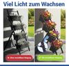 Maximex Vertikales Hochbeet 4 Etagen, mit 4 Pflanzkästen, wetterbeständig, verstellbare Neigung, Drainage, für Balkon und Terrasse, 56,5 x 108 x 62 cm, Metall/Kunststoff Bild 5