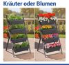 Maximex Vertikales Hochbeet 4 Etagen, mit 4 Pflanzkästen, wetterbeständig, verstellbare Neigung, Drainage, für Balkon und Terrasse, 56,5 x 108 x 62 cm, Metall/Kunststoff Bild 4