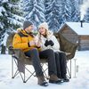HOMECALL Campingstuhl Camping sofa Faltbar Karpfenstuhl Camping Couch Doppelter (1 St), Camping-Sitzbank Für 2 Personen, big 320 kg Bild 2