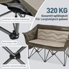 HOMECALL Campingstuhl Camping sofa Faltbar Karpfenstuhl Camping Couch Doppelter (1 St), Camping-Sitzbank Für 2 Personen, big 320 kg Bild 4