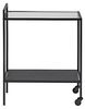 Servierwagen SEAFORD Barwagen schwarz matt und Glas Bild 4