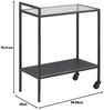 Servierwagen SEAFORD Barwagen schwarz matt und Glas Bild 3