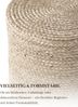 Hanse Home Jutta Jute Pouf - Natürlicher Sitz-Pouf aus Jute, Zylindrische Form im Boho Look, Hocker, Ottoman, Sitzhocker, Sitzkissen für Wohnzimmer, Esszimmer, Flur - Natur Greige, 40 x 40 x 40 Bild 5