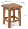 DESIGN DELIGHTS Hocker HOLZ HOCKER "MASSIV 48", Mahagoni, 48x35cm (HxB), Sitzhocker, Holz Bild 2