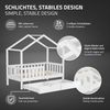 ML-DESIGN Spielbett Hausbett Kinderbett inkl. 2 Schubladen, Lattenrost und Rausfallschutz, Abenteuerbett 70x140cm Haus Bett Himmelbett Kiefer Jugendbett Weiß Bild 5
