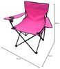 Anglersessel Campingstuhl mit Getränkehalter Outdoorstuhl Tasche Pink Bild 2