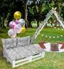 Amilian Palettenkissen Set 1 x 120 x 80 + 2 x 40 x 60 Sitzauflage Sunnypillow Sitzkissen für Europaletten Palettensofa Palettenmöbel Balkon Kleine Couch Outdoor Sessel oder kleines Sofa für Jugendzimmer Bild 4