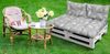 Amilian Palettenkissen Set 1 x 120 x 80 + 2 x 40 x 60 Sitzauflage Sunnypillow Sitzkissen für Europaletten Palettensofa Palettenmöbel Balkon Kleine Couch Outdoor Sessel oder kleines Sofa für Jugendzimmer Bild 5