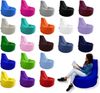 Patchhome Gamer Kissen Lounge Kissen Sitzsack Sessel Sitzkissen In & Outdoor geeignet fertig befüllt | Blaugrau - Ø 75cm x Höhe 80cm - in 2 Größen und 25 Farben Bild 2