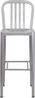 Flash Furniture Barhocker mit Rückenlehne – Metall-Barstuhl für Innen- und Außenbereich – Tresenstuhl ideal für die gewerbliche Nutzung – 2er Set – Silber Bild 5