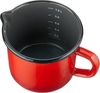 KRÜGER 1712RO Milchtopf mit Ausguss 1000 ml Rot-Grau mit Literskala, Stahlemaille Bild 3