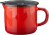 KRÜGER 1712RO Milchtopf mit Ausguss 1000 ml Rot-Grau mit Literskala, Stahlemaille Bild 2