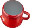 KRÜGER 1712RO Milchtopf mit Ausguss 1000 ml Rot-Grau mit Literskala, Stahlemaille Bild 4