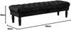 Vente-unique - RINALDO Sitzbank SamtStoff Schwarz - B 50 cm x H 46 cm x L 160 cm Bild 3