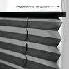 Sonello Plissee Klemmfix ohne Bohren 30x200 cm Schwarz Faltrollo Plisseerollo Jalousie für Tür & Fenster Blickdicht Sichtschutz Sonnenschutz Fertifplissee Rollo Bild 3
