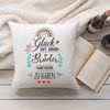 GRAVURZEILE Zierkissen mit Spruch - Glück ist - Geschenk für Freunde & Familie -, starke Farben ohne verblassen - Bruder - mit Füllung Bild 3