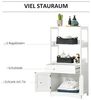 kleankin Badezimmer Midischrank Badezimmerschrank mit 2 offnenen Regalen Schublade Unterschrank Weiß 60 x 33 x 122,5 cm Bild 5