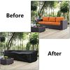 DKHLYB Abdeckung für Gartenmöbel Multi Größe Gartenmöbel Abdeckung 600D Oxford Gewebe Schutzhülle Wasserdicht Winddicht UV-Beständiges für Gartentische und Möbelsets Schwarz 100 x 80 x 85 cm Bild 5
