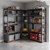 Arebos Schwerlastregal, Eckregal 180 x 90 x 40 cm, 180 x 70 x 70 cm, je 875 kg, Set 3-tlg, Stecksystem Bild 2