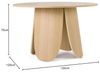 Esstisch Nydorl aus MDF, modern und rund, naturfarben, Ø 120 cm, für 3–4 Personen Bild 2