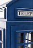 Originelles Weinregal als britische Telefonzelle – Vollausstattung für Ihre Bar, Blau, Mango-Holz Bild 4