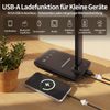 UPXNBOR Schreibtischlampe LED Dimmbar, Tischlampe mit Augenschutz & USB-Ladeanschluss, 5 Farbtemperaturen & 5 Helligkeitsstufen, Touch-Steuerung, faltbar, für Büro, Lesen und Homeoffice Bild 5