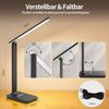 UPXNBOR Schreibtischlampe LED Dimmbar, Tischlampe mit Augenschutz & USB-Ladeanschluss, 5 Farbtemperaturen & 5 Helligkeitsstufen, Touch-Steuerung, faltbar, für Büro, Lesen und Homeoffice Bild 4