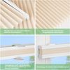 bobodeco Plissee ohne Bohren Klemmfix Faltrollo Jalousie Creme 100x130 cm (BxH), Plisseerollo Sichtschutz und Sonnenschutz Blickdicht Easyfix lichtdurchlässig Rollo für Fenster & Tür Bild 3