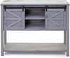 Kommode mit Schiebetüren HWC-D57, Shabby-Look Vintage, 81 x 102 x 34 cm ~ dunkelgrau Bild 5