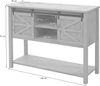 Kommode mit Schiebetüren HWC-D57, Shabby-Look Vintage, 81 x 102 x 34 cm ~ dunkelgrau Bild 2