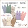 Räuberella Waschlappen, Waschhandschuh, 3er Set aus Musselin Geschenk zur Geburt (Rosa-Beige-Flieder) Bild 5