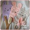 Räuberella Waschlappen, Waschhandschuh, 3er Set aus Musselin Geschenk zur Geburt (Rosa-Beige-Flieder) Bild 2