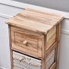 Rebecca Mobili Beistellschrank Kommode Badezimmer 1 Schublade 3 Körbe Holz Hellbraun Country Küche Wohneinrichtung - 81 x 30 x 27 cm (H x B x T) - Art. RE6106 Bild 4
