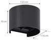 Lindby Außen-Wandleuchte Nivar, LED, Metall, Schwarz warmweiß IP54, 1 x 5,4 W LED, warmweiß Bild 5