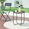 Tabletttisch Sandefjord Stahl 53x46x46 cm Schwarz [en. casa] Bild 3