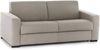 Talamo Italia - 2-Sitzer festes Sofa Rosanna, Wohnzimmersofa aus gepolstertem Stoff, Standardarmlehnen, 100 % Made in Italy, cm 200x95h90, Taupe Bild 3