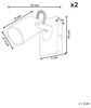 Strahler 2er Set KLIP verstellbar Metall Silber Bild 3