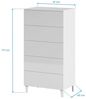 Calicosy Kommode 5 Schubladen Loft - L61 cm - Weiß Bild 3